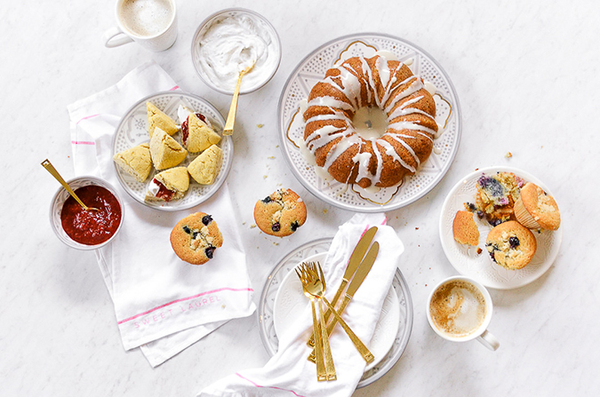 breakfast spread from the Sweet Laurel Cookbook