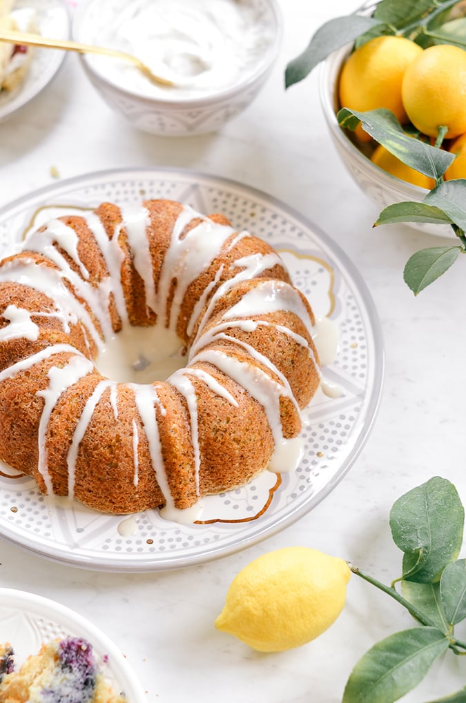 grain-free, dairy-free lemon poppy seed bundt cake