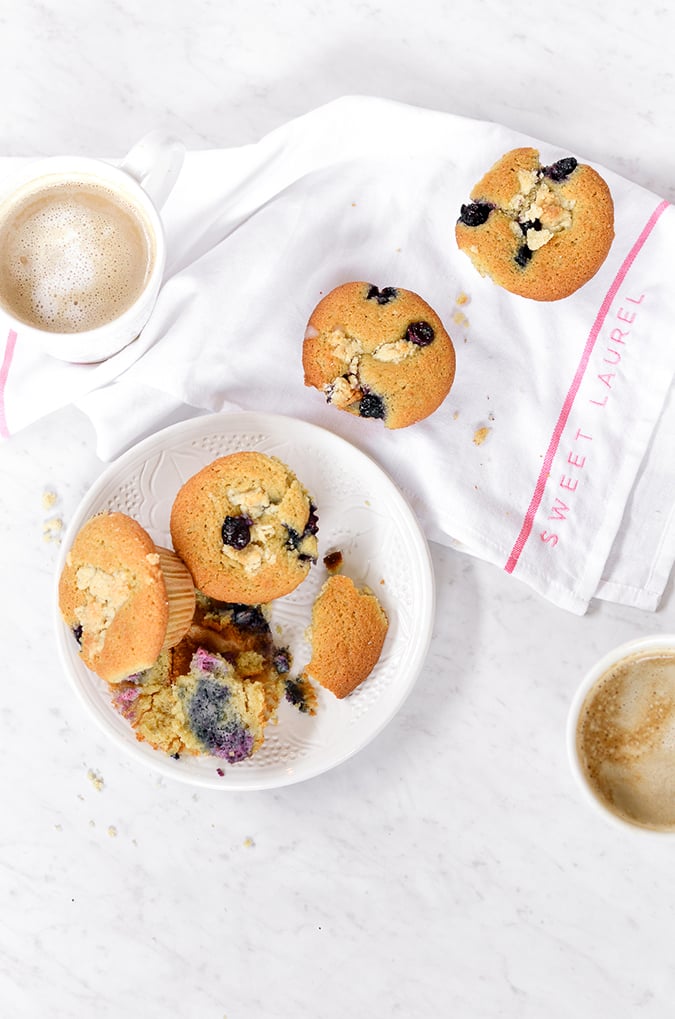 Sweet Laurel Bakery blueberry streusel breakfast muffins