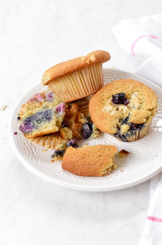 gluten-free blueberry streusel breakfast muffins via laurenconrad.com
