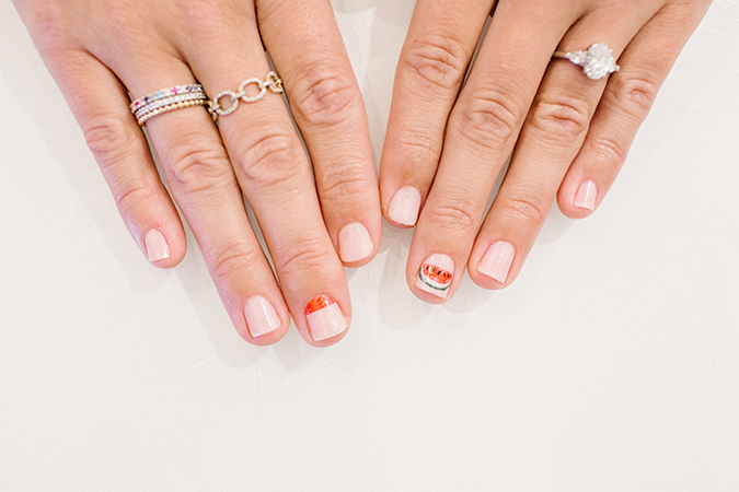 LC Lauren Conrad x Olive and June mani via laurenconrad.com