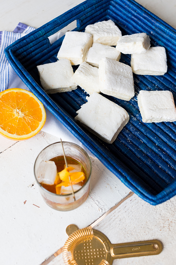 homemade marshmallows with orange whiskey marshmallows via laurenconrad.com