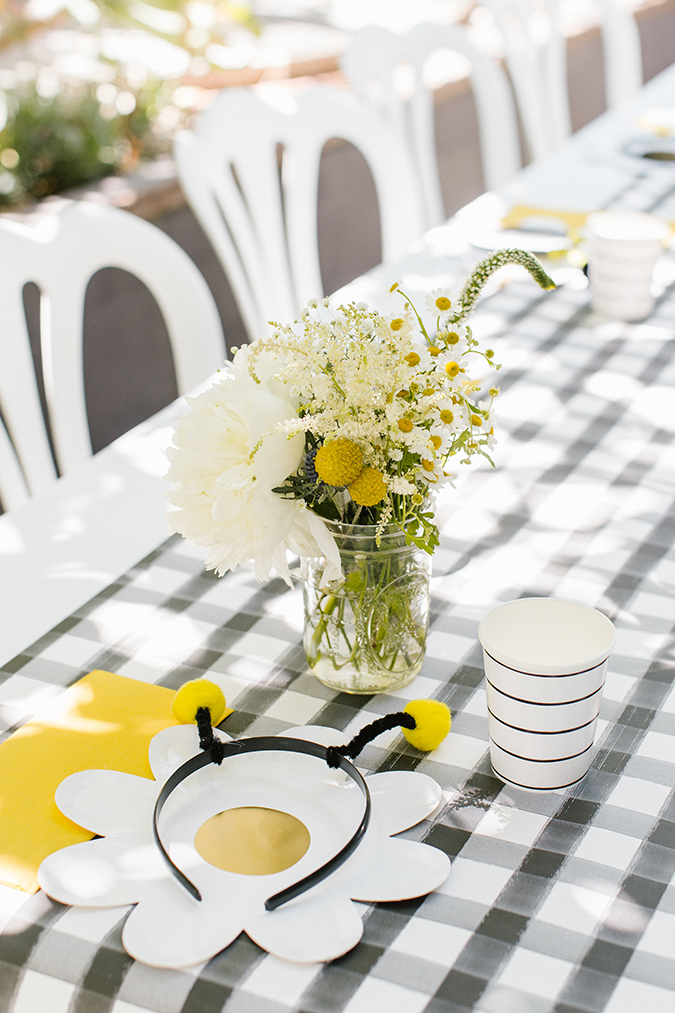 Bee themed party ideas CRICUT (DIY party decor on a budget with