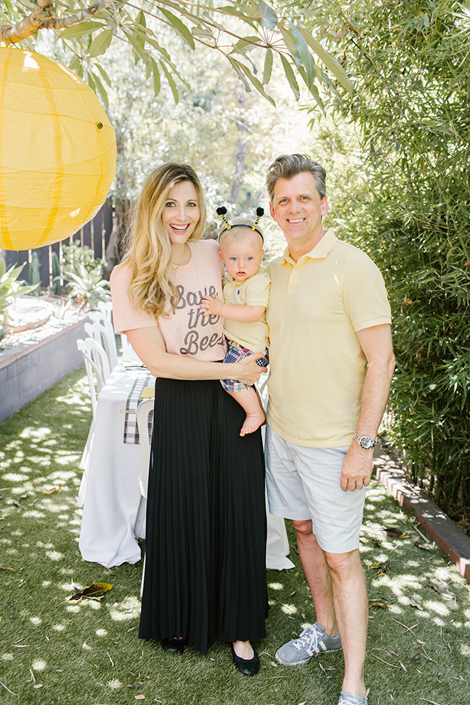 a bee-themed first "bee-day" party via laurenconrad.com