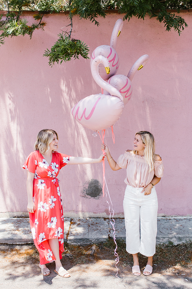 Party Planning A Tropical Palm Leaf Pink Flamingo Themed Soiree Lauren Conrad