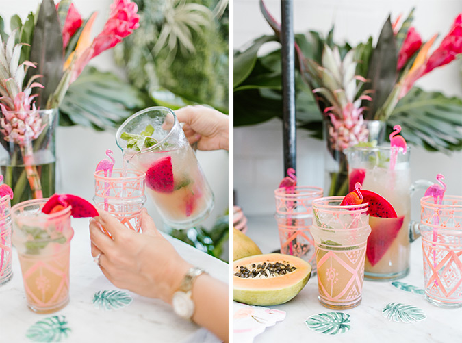 tropical flamingo themed party via laurenconrad.com