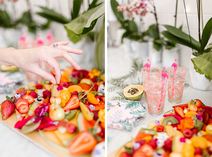 tropical flamingo themed party via laurenconrad.com