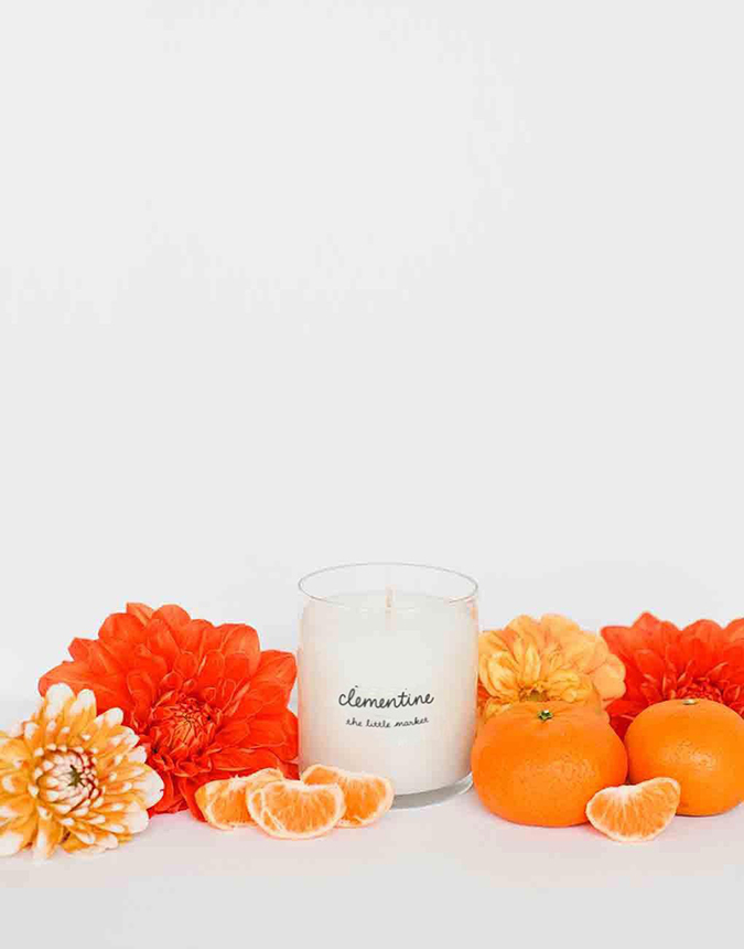 clementine scented candle from the little market