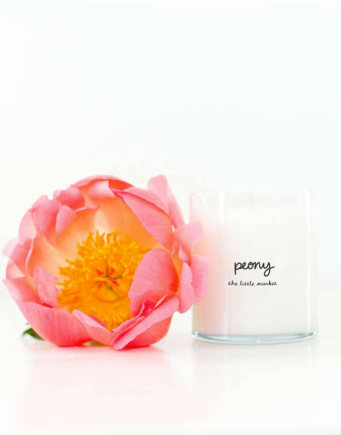 peony scented candle from the little market