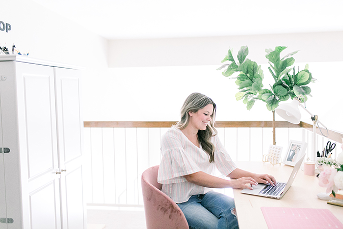 POPPYjack Shop's stylish home office makeover via laurenconrad.com