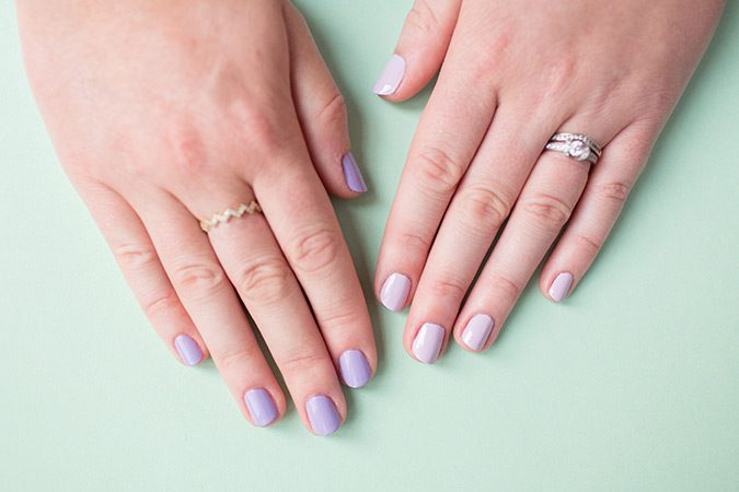 two-tone manicure idea via laurenconrad.com