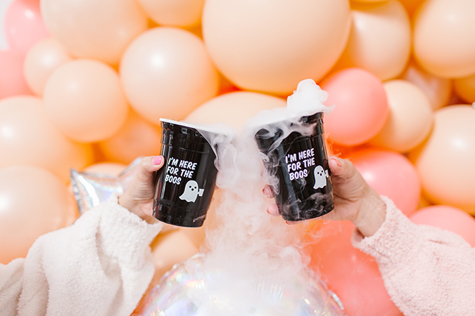 blush pink halloween party via laurenconrad.com