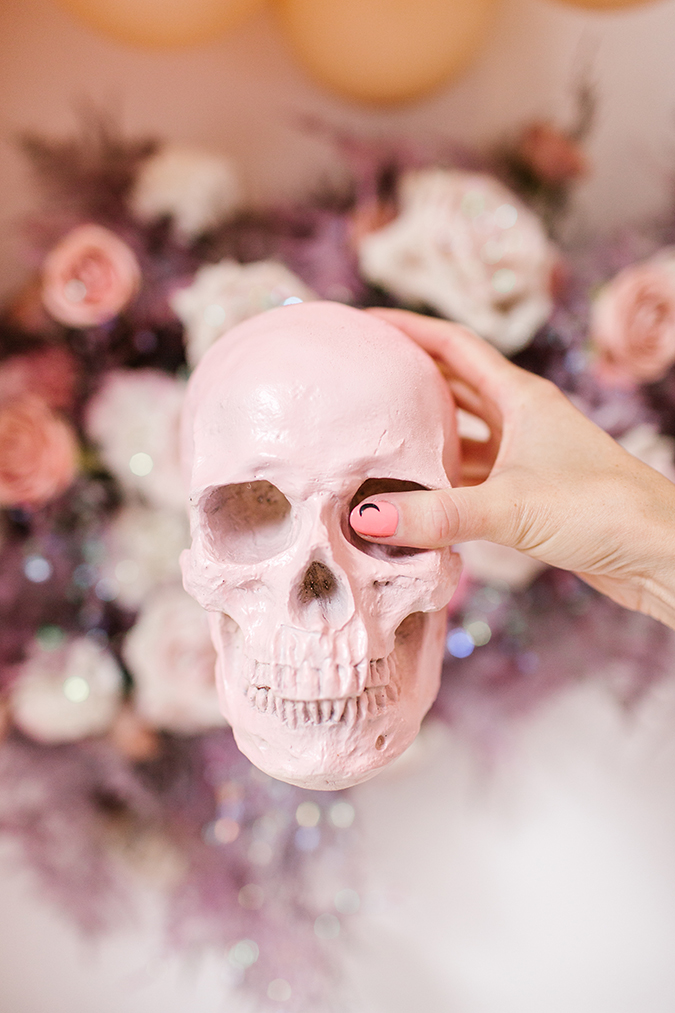 blush pink halloween party via laurenconrad.com