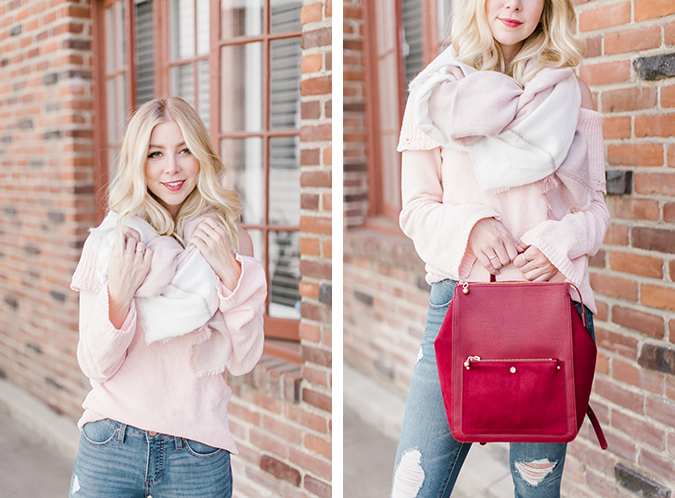 styling tips for off-the-shoulder sweaters via laurenconrad.com