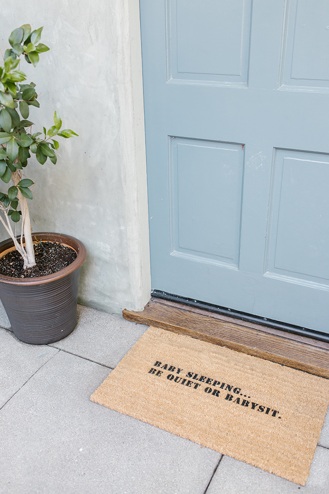 DIY stenciled statement doormat via laurenconrad.com