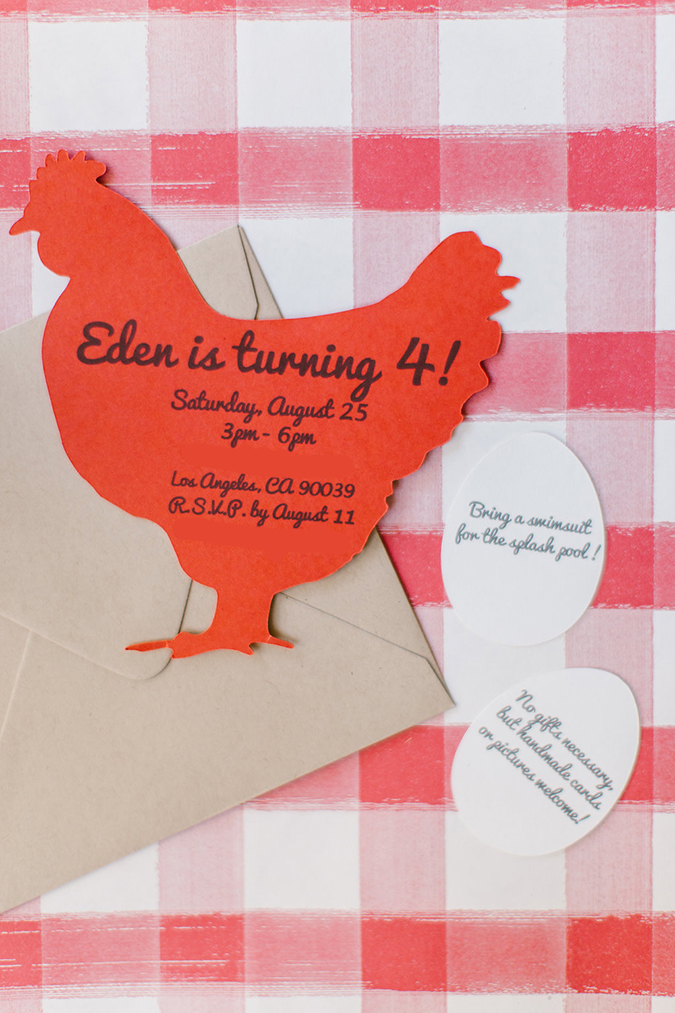 chicken themed birthday party via laurenconrad.com