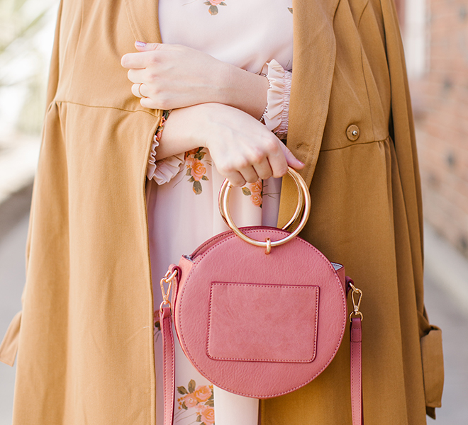 Lauren Conrad in mini trench coat