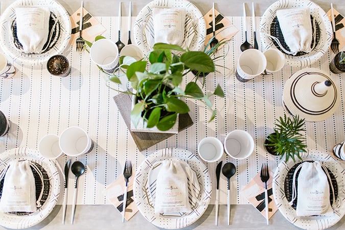 plant shop party inspired by The Little Market mudcloth via laurenconrad.com