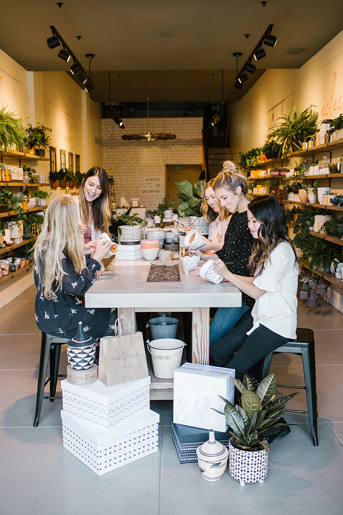 plant shop party inspired by The Little Market mudcloth via laurenconrad.com