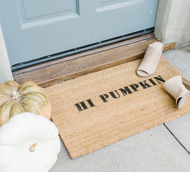 DIY Stenciled Fall Doormat