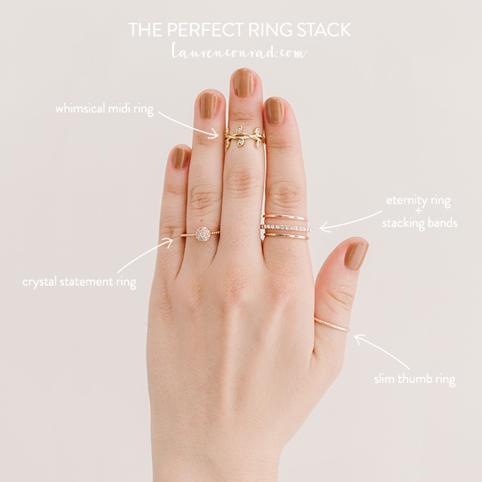 Stacked bands instead hot sale of engagement ring