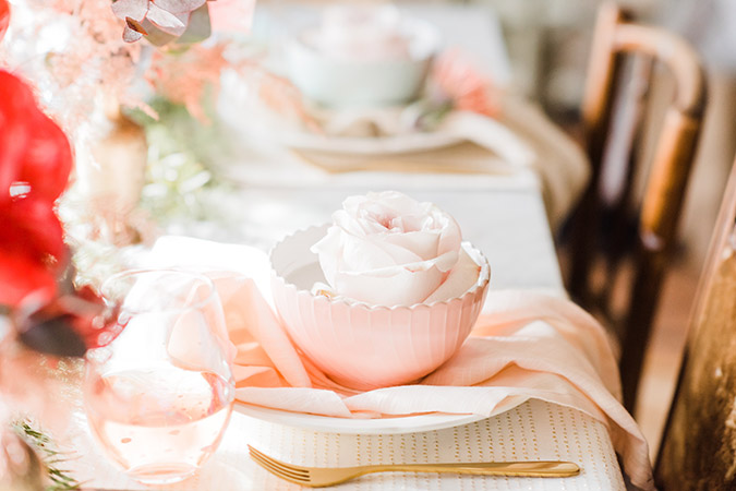 A Pastel Holiday Tablescape with LC Lauren Conrad | via LaurenConrad.com