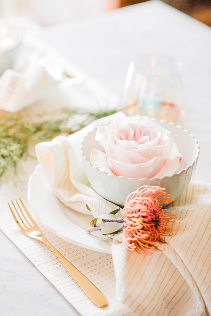 A Pastel Holiday Tablescape with LC Lauren Conrad | via LaurenConrad.com