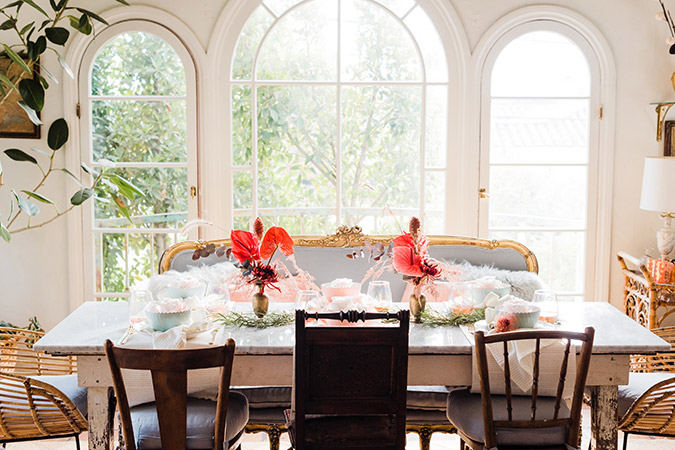 A Pastel Holiday Tablescape with LC Lauren Conrad | via LaurenConrad.com