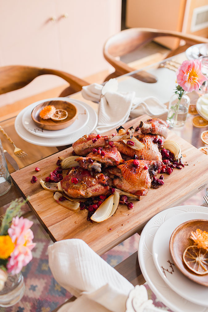 maple roasted turkey with cranberries via laurenconrad.com