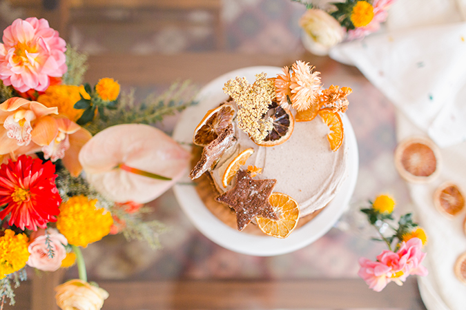 grain free gingerbread pumpkin caramel cake via laurenconrad.com