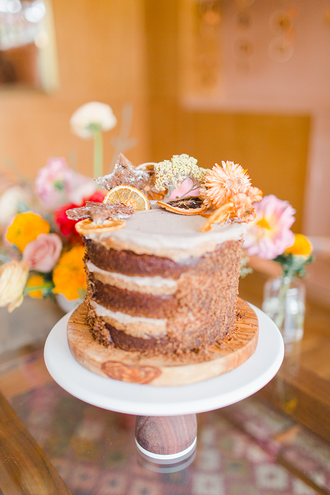 grain free gingerbread pumpkin caramel cake via laurenconrad.com