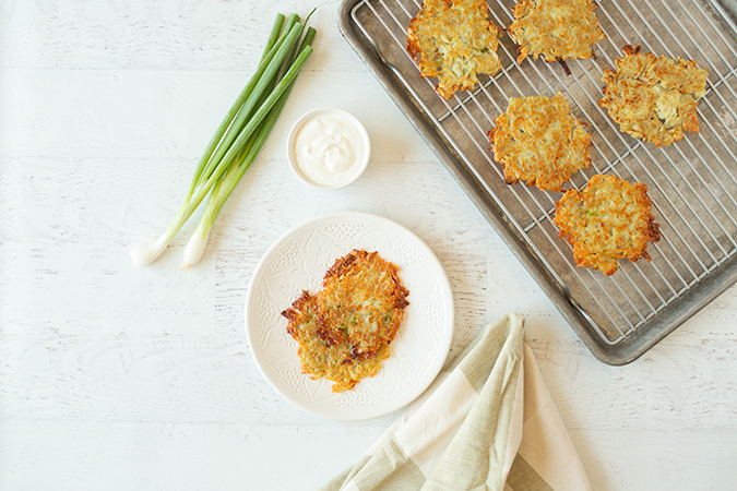 healthy grain-free latkes via laurenconrad.com