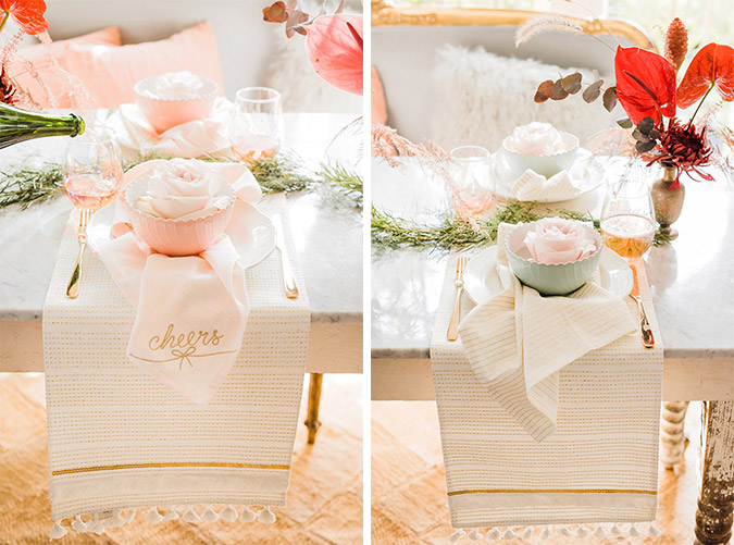 A Pastel Holiday Tablescape with LC Lauren Conrad | via LaurenConrad.com