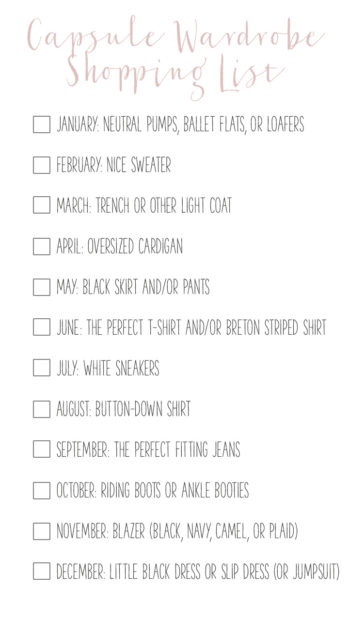 plus size capsule wardrobe checklist