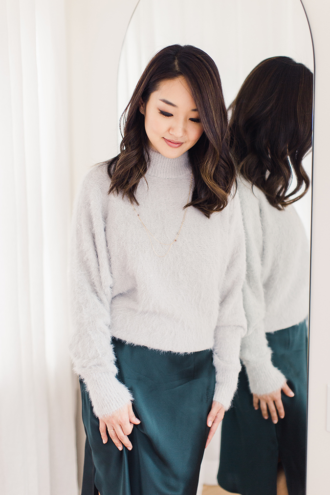 Sweater and hot sale slip dress