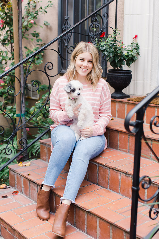 LC Lauren Conrad Neutrals and Dog