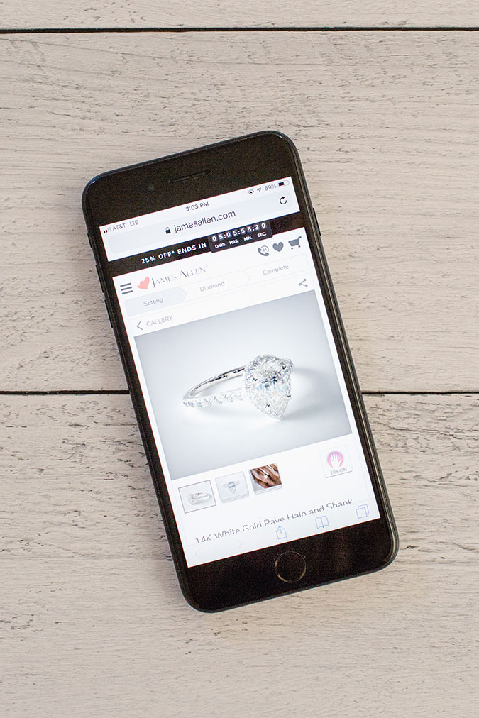 James Allen Online Engagement Ring Design Tool