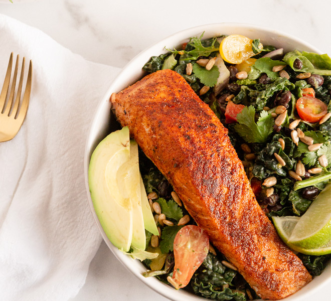 Blackened Salmon Salad