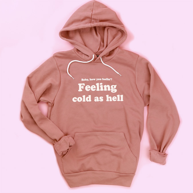 Faith over 2024 feelings hoodie pink