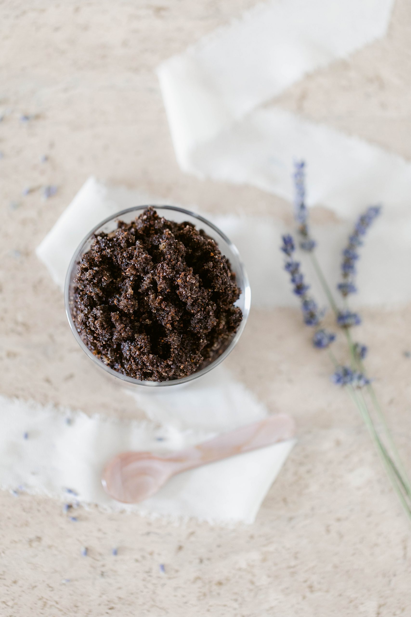 DIY Coffee Grounds Shower Scrub