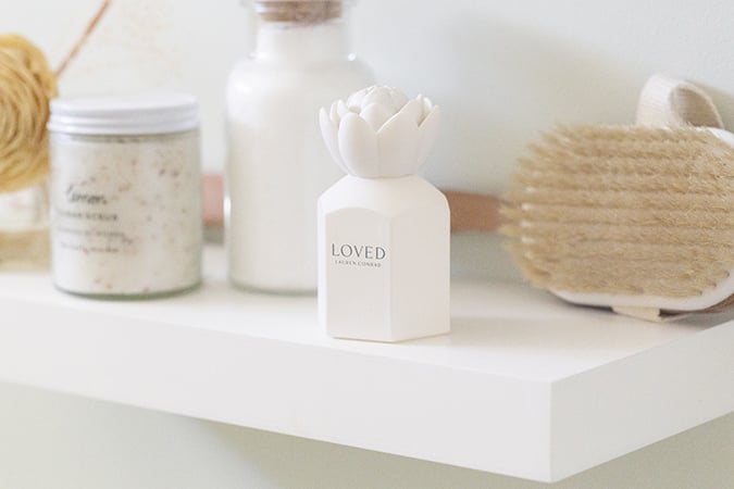 How to Style the LOVED by Lauren Conrad Fragrance Bottle