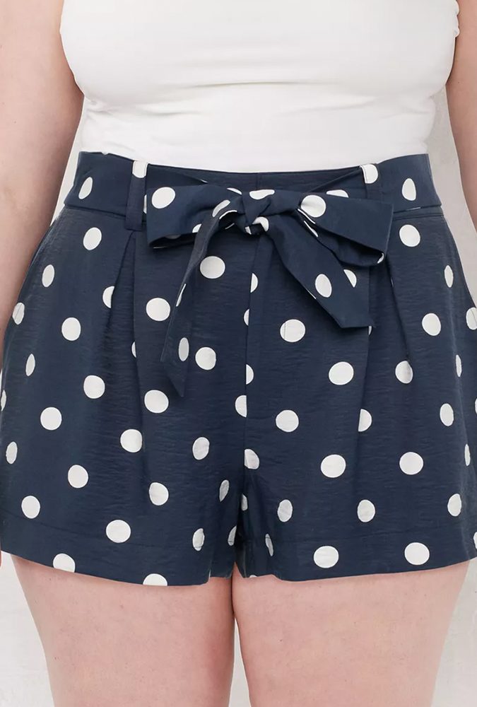 LC Lauren Conrad Dot Tie-Waist Soft Shorts