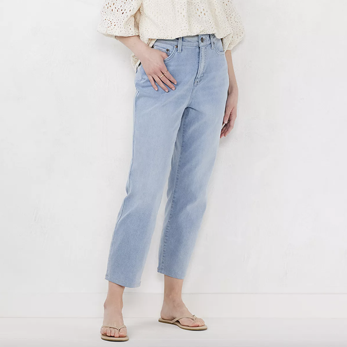 LC Lauren Conrad Feel Good Super High-Waisted Mom Jeans