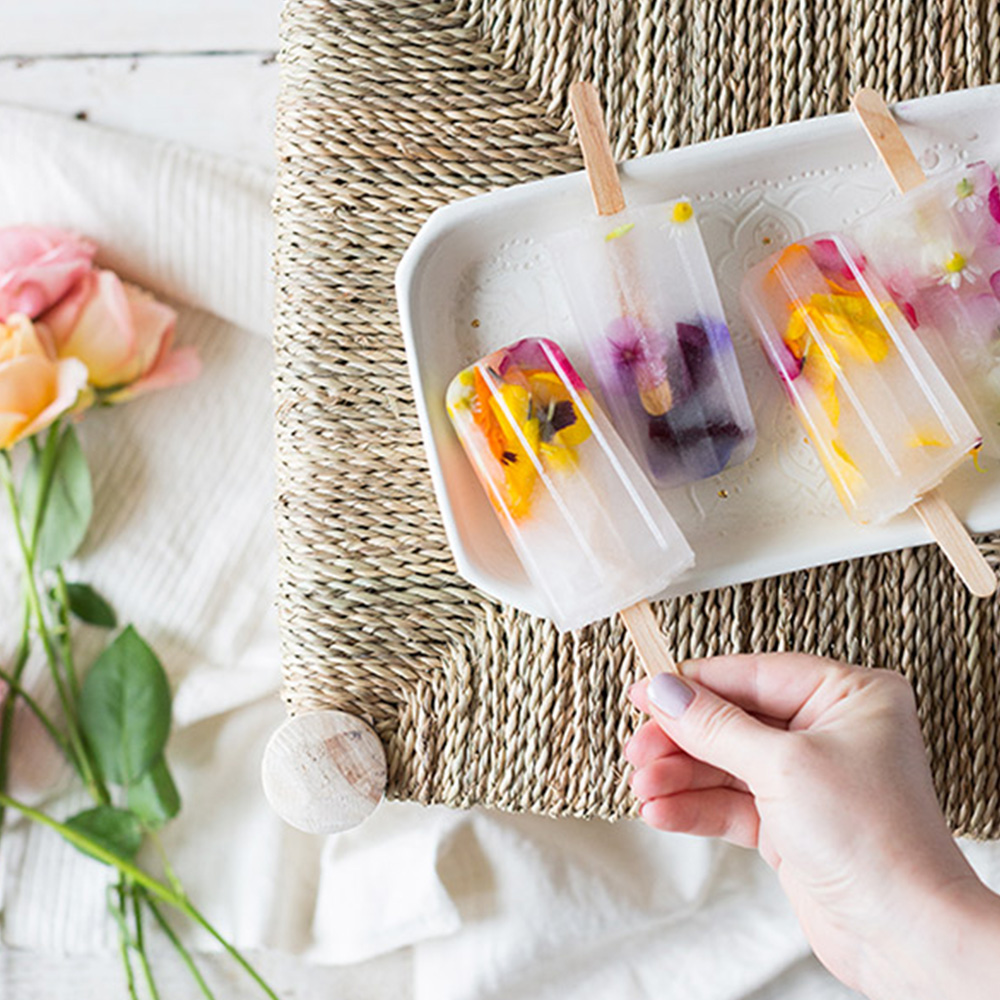 Edible Flower Popsicles
